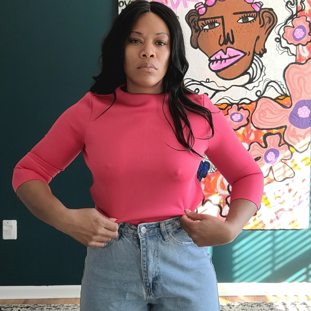 Pink scuba top